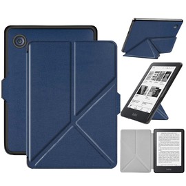 Miimall Compatible with 6" Kobo Clara 2E Case 2022 Released, Ultra Slim Lightweight PU Leather Protective Cover with Auto Sleep/Wake & Stand for Kobo Clara 2E 6inch(Blue)