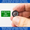 24 Pieces 4 Hole Diameter 20.3mm Black Polyester Buttons Size