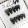 Dark Knight Handmade Nail Tips - Oval / 다크나이트 수제네일팁