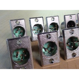 Switchcraft D3M XLR 3 pin Male Chassis Mount, Solder Terminals (Set of 4)