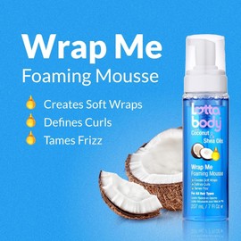 Lottabody Wrap Me Foaming Curl Mousse 7oz - Defines Curls, Anti-Frizz. Free Ship
