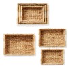 Casafield Set of 3 Water Hyacinth Rectangular Storage Baskets with