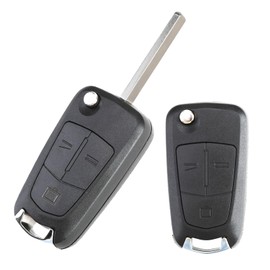Key Fob Cover for Vauxhall Corsa Remote Control Car Key Shell Case Replacement for OPEL Astra Vectra Zafira Movano Mokka Adam Cascada Karl Insignia and More (3-Button)