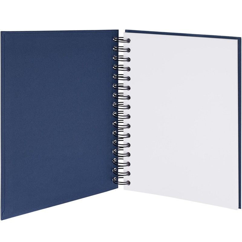 Rössler Soho A5 Wiro Bound Notebook with Plain Paper/Elasticated Closure