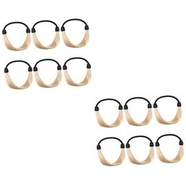 Outanaya 12pcs Elastic Ponytail Holders Hair Ropes for Women and Girls for Parties and Weddings Fashionable Headdress Accessories Gold