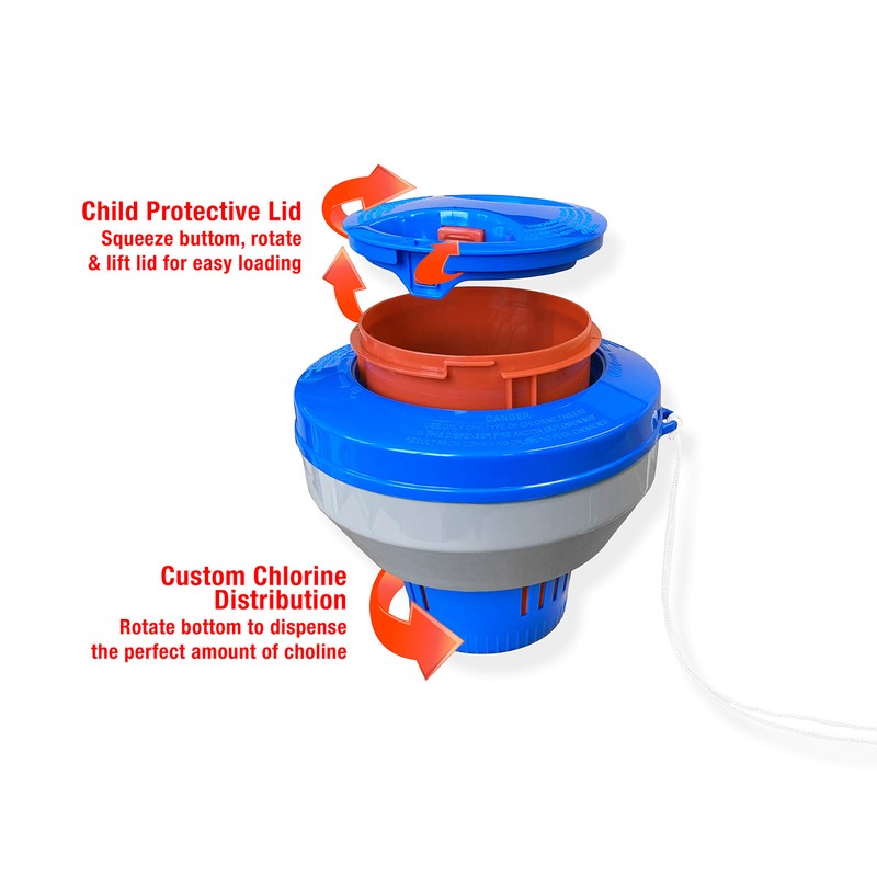 JED Pool Tools 10-445 Pro Floating Chlorinator for Swimming Pool
