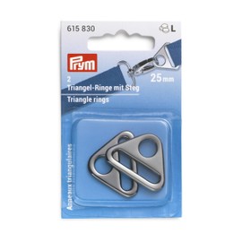 Prym 615830-1 25mm Gunmetal Triangle Rings, Zinc Alloy