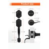 Haidms Matte Black Front Door Handle and Deadbolt Set, Front
