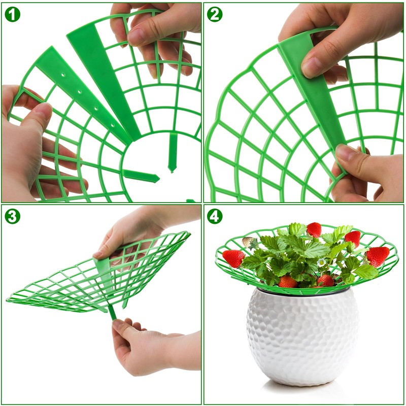 Pumtus 20 Pack Strawberry Supports, Strawberry Plant Stand With 3