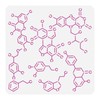 FINGERINSPIRE Chemical Structure Stencil 11.8x11.8inch Reusable Organic Chemistry Stencil Large