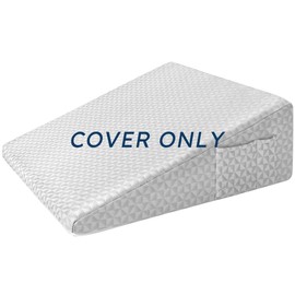 COLDHUNTER 12" Wedge Pillow Cover Soft and Breathable Replacement Cover Light Grey, Only One Cover