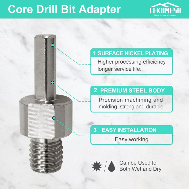 Adapter for Diamond Drill Bit Tiles - 2 Pieces M14