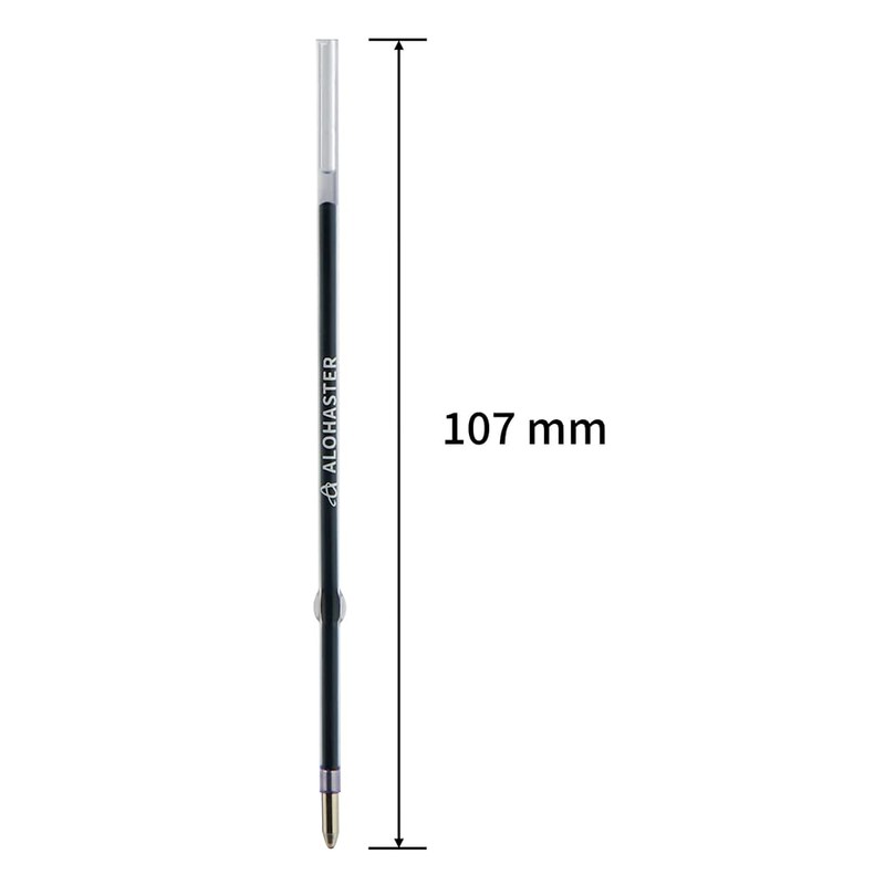 Alohaster Refills 107 mm, for Click Retractable Ballpoint Pens, Free-Flowing