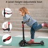 2-in-1 Adjustable Kick Scooter for Kids 3-5 (Suitable 3-12 Years),5-Level