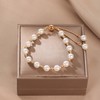 Just Follow Pearl Bracelet for Women Gold Adjustable Slider Bracelet