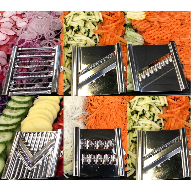 Gigant 4-Way Vegetable Slicer with 6 Additional Inserts Stainless Steel
