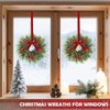 12 Pcs 11”Mini Christmas Cabinets Wreaths for Kitchen, Small Artificial