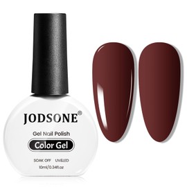 JODSONE 10ml Brown Gel Nail Polish Chocolate Brown Gel Polish Coffee Brown Color Nail Polish Gel Nail Manicure Salon DIY at Home High Gloss Soak Off U V Gel Nail French