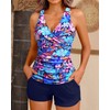 Women Tankini Swimsuits with Shorts - Two Piece Tummy Control