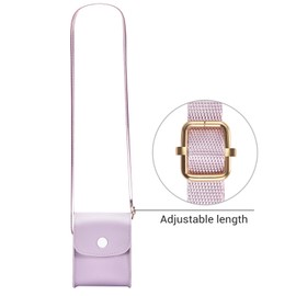 DGSYMLXGS Storage bag case, compatible with Bitzee Interactive Toy Tamagotchi machine, portable adjustable strap portable digital virtual touch machine for children (Purple)