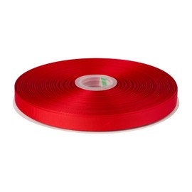 5/8" X 100 Yards Solid Grosgrain Ribbon for Gift Wrapping Hair Bows Parties Wedding Decoration Crafts Sewing (Red)