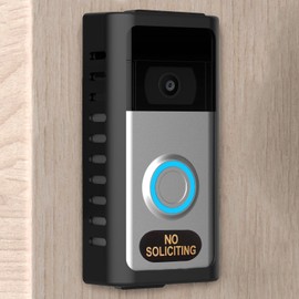 PUUUCI No-Drill Doorbell Mount for Battery Video Doorbell 2/3/4/(2020 Release)/(2024 Release)/Plus/Pro, Adhesive Steel Metal Doorbell Mounting Bracket Accessories for Apartment, Home, Business