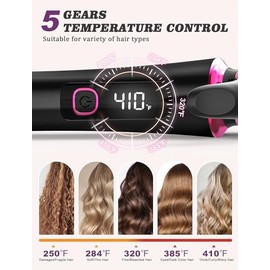 Mini rizador para viajes, 110 ~ 240 V de doble voltaje con adaptador de enchufe europeo, rizador pequeño para cabello corto, pequeños rizadores para m
