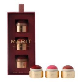 Merit The Mini Flush Blush Balm Trio 3 Mini Rubores En Crema Mixto