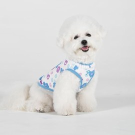 Puppia Spring/Summer Indigo Dog Shirt Trendy Fashionable Cute Dog Apparel, Blue, Medium