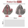 FDGGT 2 Pieces Leopard Print Silk Scarf, Vintage Ribbon, Rectangular
