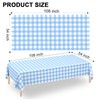 2 Pack Light Blue Gingham Tablecloth Rectangular Pale Blue and