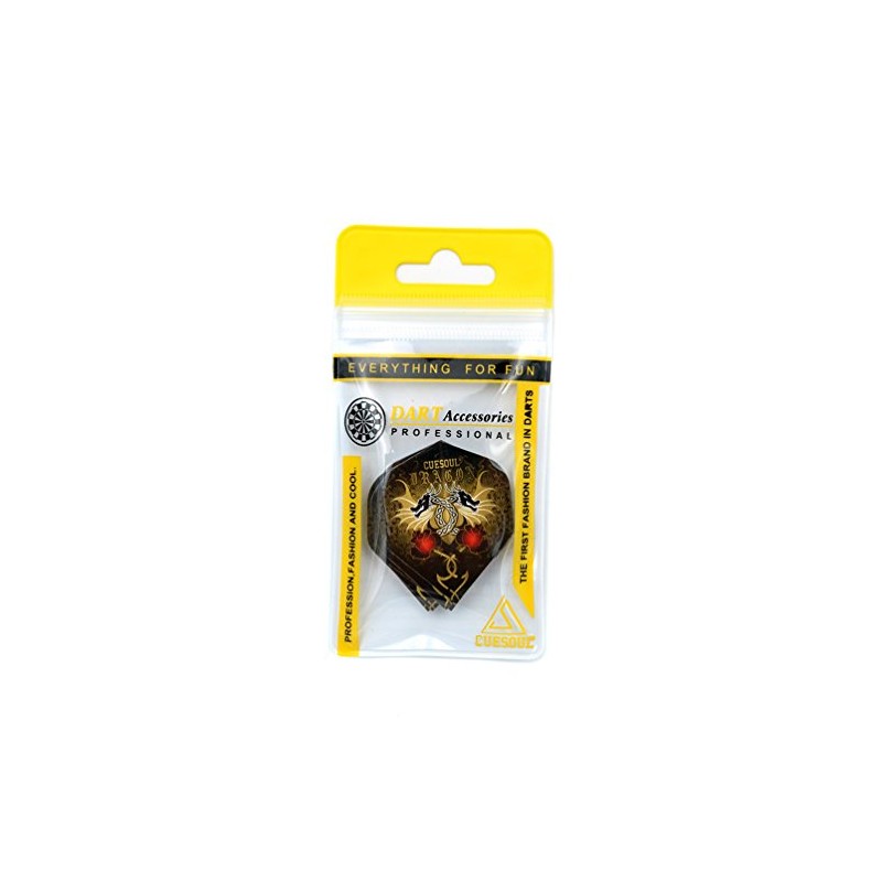 CUESOUL Standard Shape Super Thick Metallic Pattern Dart Flight, Set