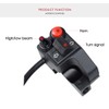 Feiteplus Aluminum Alloy Left Motorcycle 7/8" Handlebar Mount Switch Horn