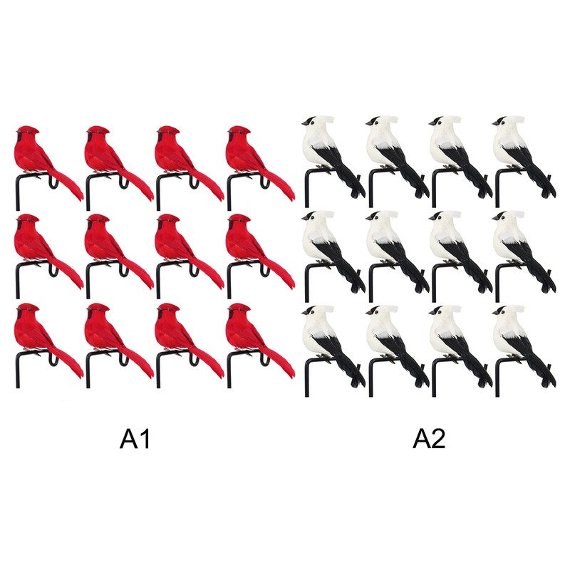 Bird Feather Christmas Bird Simulation Bird Garden Decoration Bird Foam