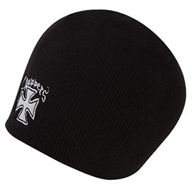Maltese Cross Choppers Embroidered Black Beanie - Single Piece