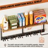 Broom Holder Wall Mount with Cleaning Supplies Organizer, Laundry Room