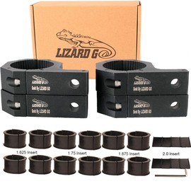 LIZARD GO Tube Clamps - Pack of 4,Horizontal Bar Clamp 1.625 inch,1.75 inch,1.875 inch,2.0 inch,Roll Bar Clamp for LED Light Bar,Cube Lights,ATVs Whips (1.625~2.0" Clamps)