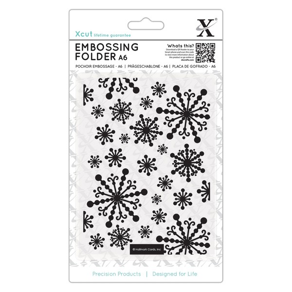 Xcut A6 Embossing Folder Beautiful Snowflakes, Multicolour, One Size