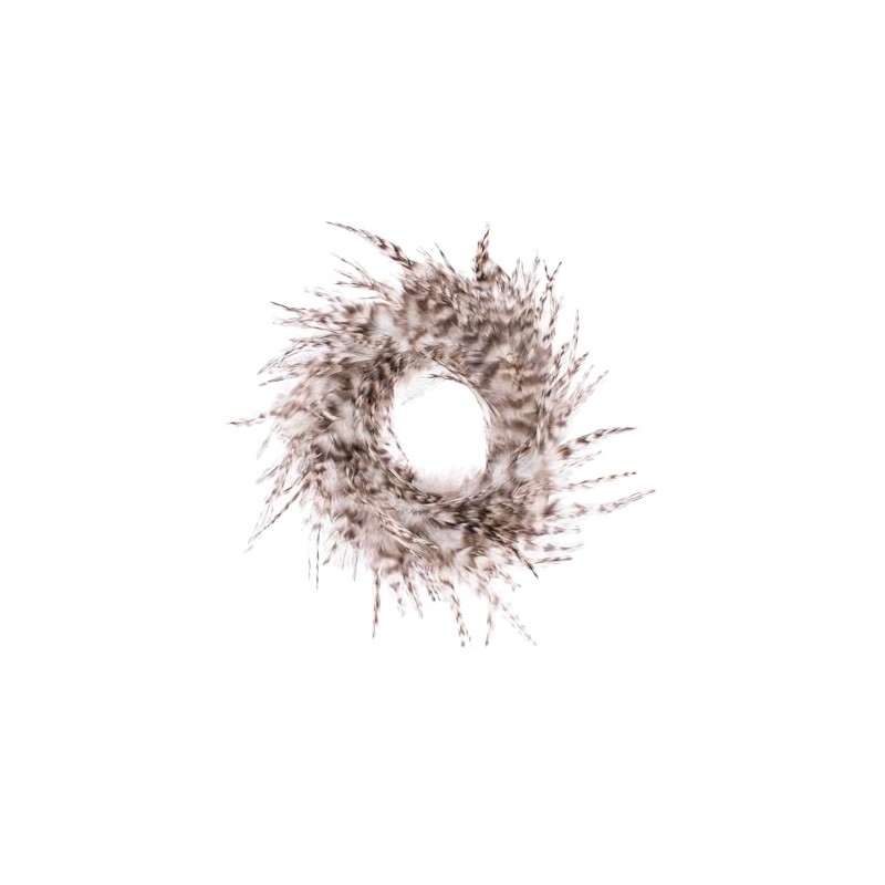 GLOREX 6 3821 300 Decorative Wreath Made of Rooster Feathers,