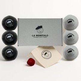 WIBELL La Mondiale Boccia-Spiel für den Innenbereich – Set mit 6 Kugeln + Zielkugel – für Kinder & Erwachsene – auf allen Oberflächen verwendbar – lustige Geschenkidee