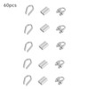 60 Pcs 5/32" M4 Cable Clamps Assortment Kit Wire Clamps