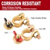 CZC AUTO Battery Terminals Solid Brass Clamps Connectors with Color