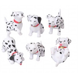 Bygytyo 6 Pcs Cute Cartoon Dog Figures, Mini Dogs Miniature Figurines，Cake Cupcake Toppers，Miniature Moss Landscape DIY Terrarium Crafts Ornament Accessories for Office Home Decor Gift