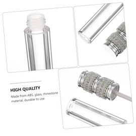FOMIYES Cosmetics Style Empty Lip Gloss Tubes 6pcs Lip Gloss Tubes Rhinestone Decoration