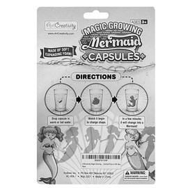 ArtCreativity Magic Growing Mermaid Capsules, Grow in Water, 2 Packs, 24 Expanding Mermaid Capsules, Cute Color Variety, Kids’ Birthday Party Favors, Easter Basket, Contest Prize or Gift Idea