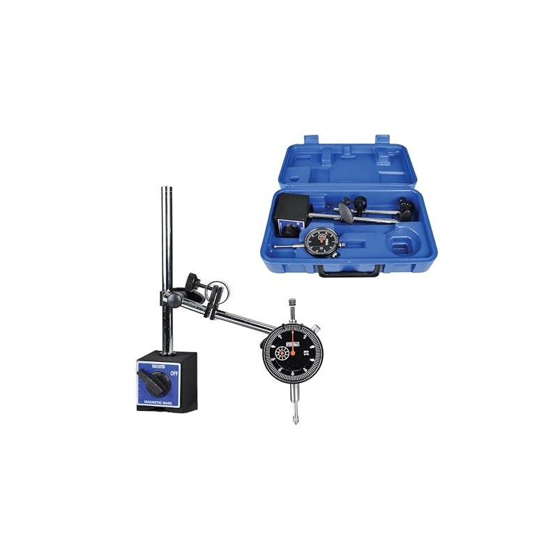 Fowler 52-520-199-0, Magnetic Base and Black Dial Indicator Set