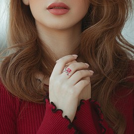 JZCOLOR Red Poppy Flower Ring for Women: 925 Sterling Silver Remembrance Poppy Ring for Veterans Memorial Popies Jewelry Gift