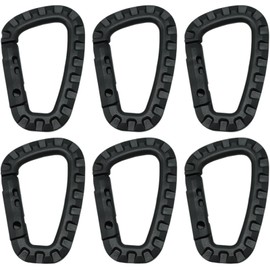 Small Plastic Carabiner Clip - Locking Carabiner with D-Shape Design, 45kg Load Capacity, Lightweight & Durable for Camping, Hiking, Backpack Clips, Keychain Holder (6Pcs Set)