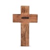 NIRMAN NIRMAN Mango Wood Religious Catholic Cross Wall Hanging Floral