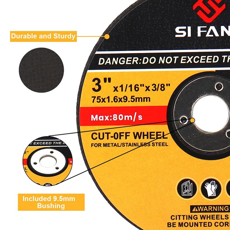 SI FANG 3" Stainless Steel Cutting Discs Cutting Discs 75mm